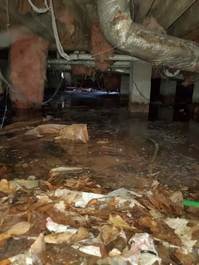 Crawl space flood assessment for Commercial Water Damage Restoration in Romeoville