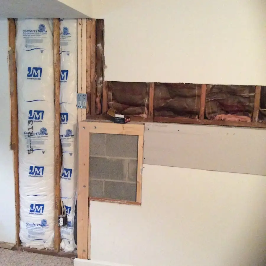 Wall insulation replacement during Contents Cleaning & Restoration in Romeoville
